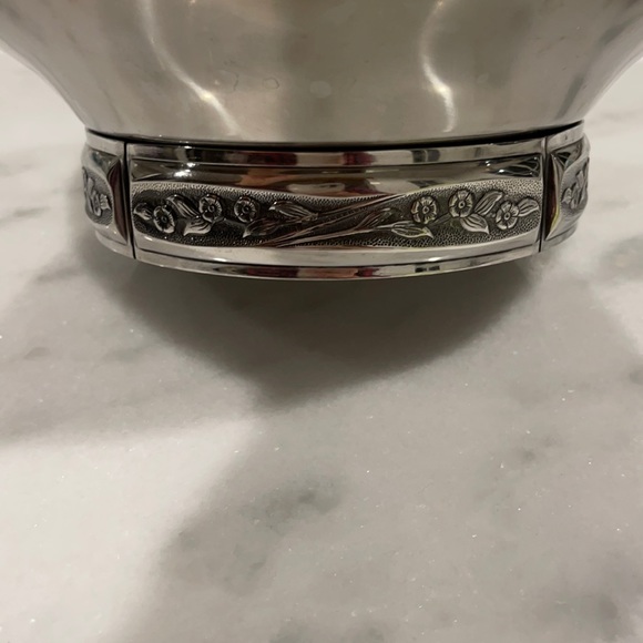 ROGERS INSILCO | FRUIT SERVING BOWL FLORAL BASE - Picture 2 of 4